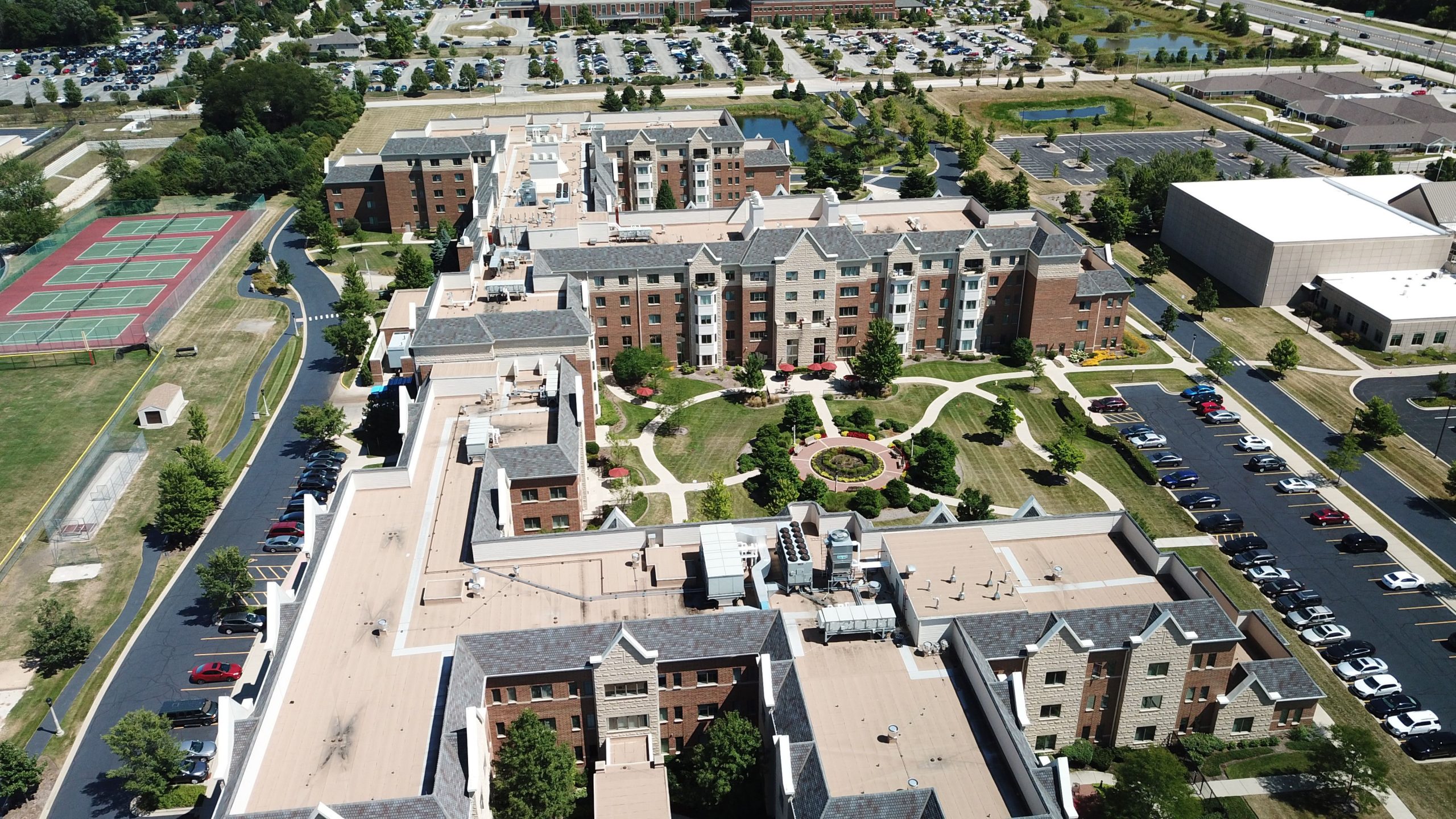 Aerial view of the campus of Park Place of Elmhurst